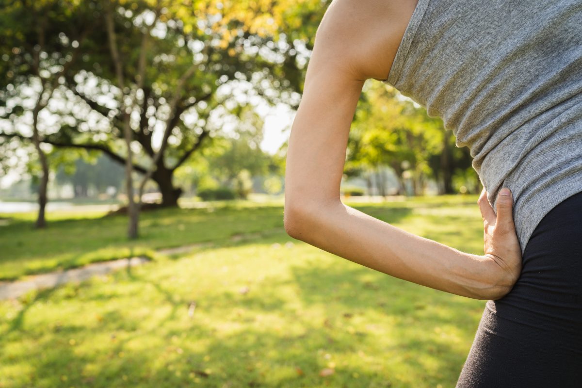woman stretching